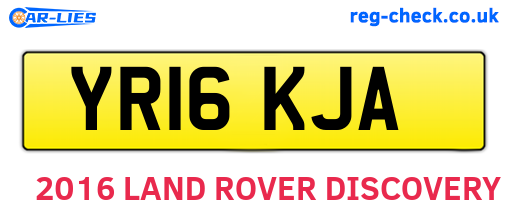 YR16KJA are the vehicle registration plates.