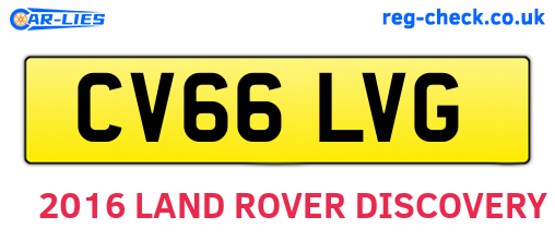CV66LVG are the vehicle registration plates.