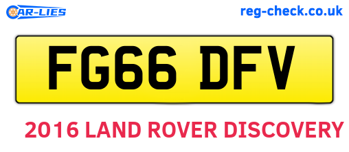 FG66DFV are the vehicle registration plates.
