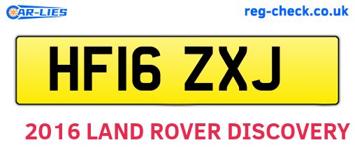 HF16ZXJ are the vehicle registration plates.