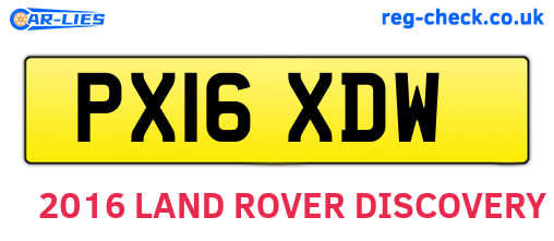 PX16XDW are the vehicle registration plates.