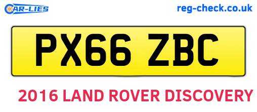 PX66ZBC are the vehicle registration plates.