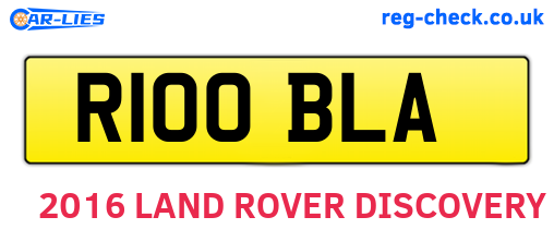 R100BLA are the vehicle registration plates.