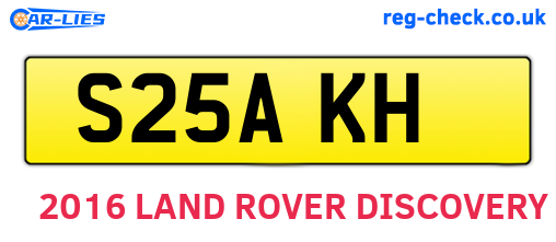 S25AKH are the vehicle registration plates.