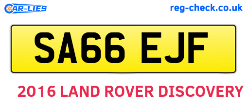 SA66EJF are the vehicle registration plates.