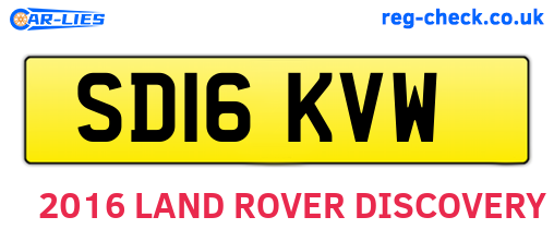 SD16KVW are the vehicle registration plates.