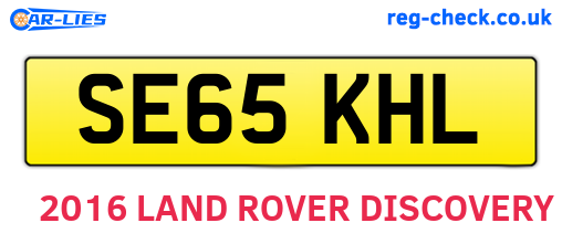SE65KHL are the vehicle registration plates.