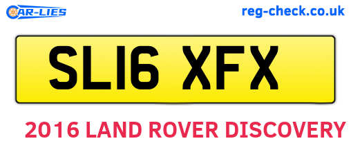 SL16XFX are the vehicle registration plates.