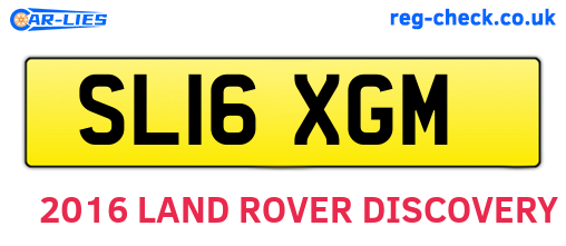 SL16XGM are the vehicle registration plates.
