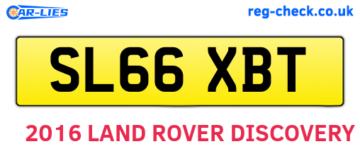 SL66XBT are the vehicle registration plates.