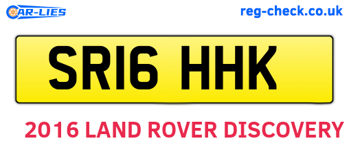 SR16HHK are the vehicle registration plates.