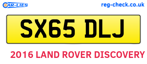 SX65DLJ are the vehicle registration plates.