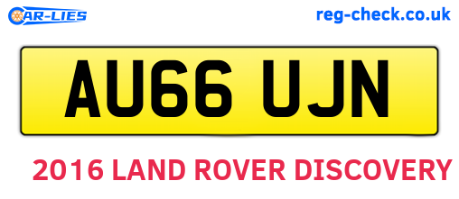 AU66UJN are the vehicle registration plates.