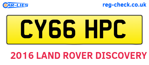 CY66HPC are the vehicle registration plates.