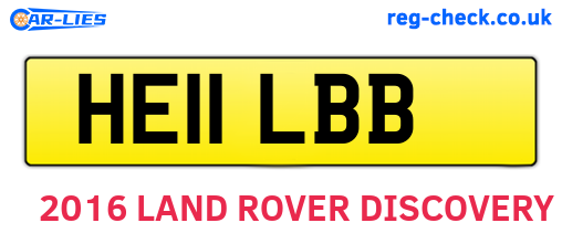 HE11LBB are the vehicle registration plates.