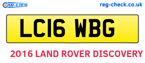 LC16WBG are the vehicle registration plates.