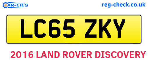 LC65ZKY are the vehicle registration plates.
