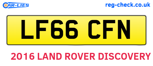 LF66CFN are the vehicle registration plates.