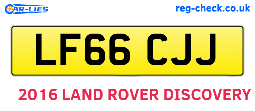 LF66CJJ are the vehicle registration plates.