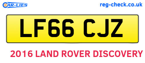 LF66CJZ are the vehicle registration plates.