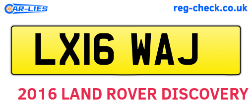LX16WAJ are the vehicle registration plates.