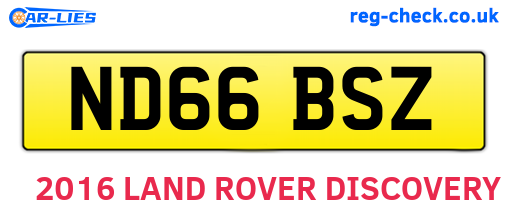 ND66BSZ are the vehicle registration plates.