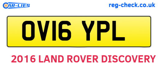 OV16YPL are the vehicle registration plates.