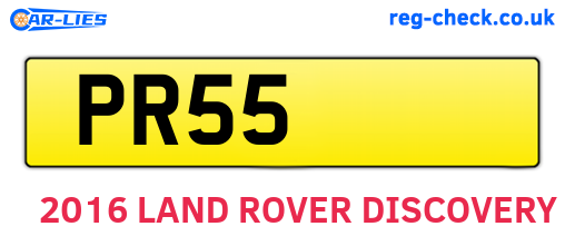 PR55 are the vehicle registration plates.