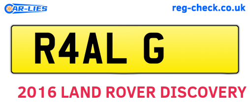 R4ALG are the vehicle registration plates.