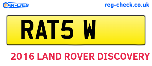 RAT5W are the vehicle registration plates.