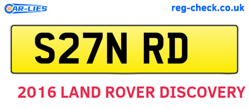 S27NRD are the vehicle registration plates.