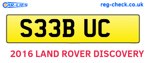 S33BUC are the vehicle registration plates.
