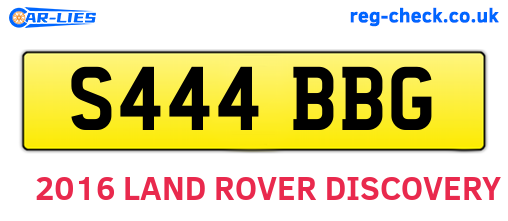 S444BBG are the vehicle registration plates.