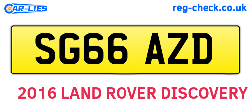 SG66AZD are the vehicle registration plates.