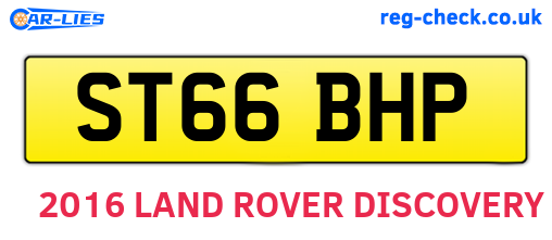 ST66BHP are the vehicle registration plates.