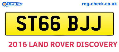 ST66BJJ are the vehicle registration plates.