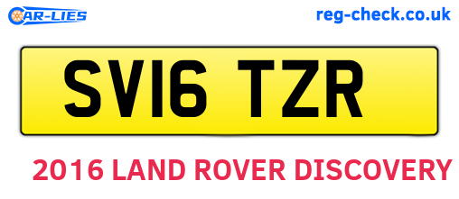 SV16TZR are the vehicle registration plates.