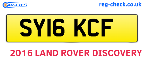 SY16KCF are the vehicle registration plates.