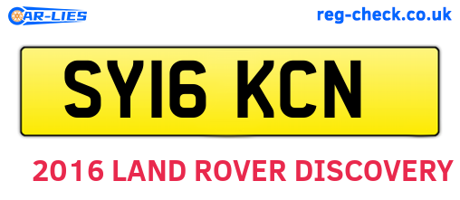 SY16KCN are the vehicle registration plates.