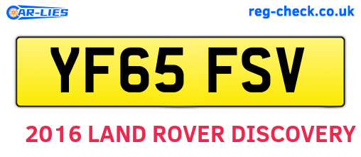 YF65FSV are the vehicle registration plates.
