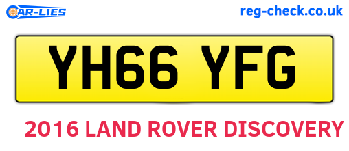 YH66YFG are the vehicle registration plates.
