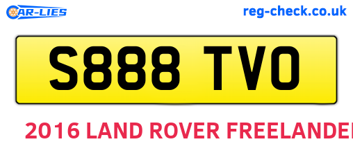 S888TVO are the vehicle registration plates.