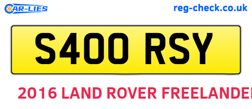 S400RSY are the vehicle registration plates.