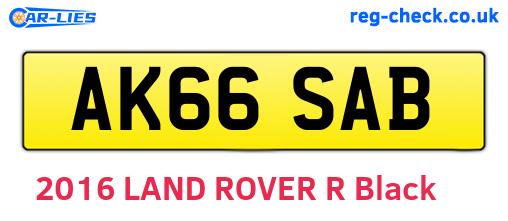 AK66SAB are the vehicle registration plates.