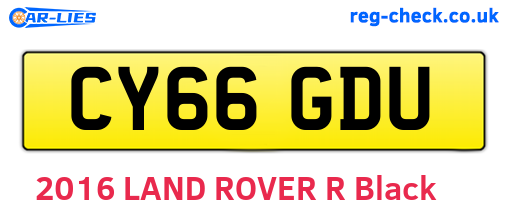 CY66GDU are the vehicle registration plates.