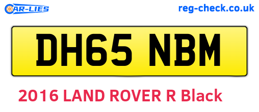 DH65NBM are the vehicle registration plates.