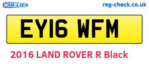 EY16WFM are the vehicle registration plates.