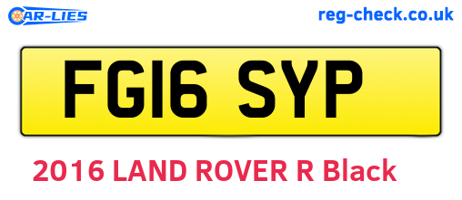 FG16SYP are the vehicle registration plates.