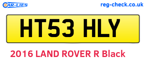 HT53HLY are the vehicle registration plates.