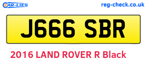 J666SBR are the vehicle registration plates.